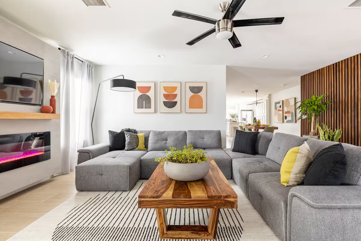 Stylish and Perfect for Families living room at a Phoenix vacation rental