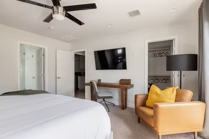 Stylish & Perfect for Families - Queen Bedroom Stylish & Perfect for Families queen bedroom at a direct-booking vacation rental in Phoenix, Arizona