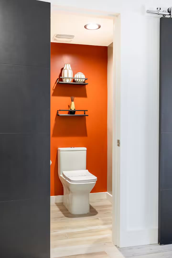 Modern All-En-Suite Home - Bathroom Shower Modern All-En-Suite Home bathroom shower at a direct-booking vacation rental in Phoenix, Arizona